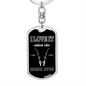 Love My Poles Fishing Keychain Stainless Steel or 18k Gold Dog Tag Keyring-Express Your Love Gifts