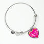 Love My Students Teacher Appreciation Gift Heart Bangle Stainless Steel or 18k Gold 18-22"-Express Your Love Gifts