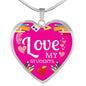 Love My Students Teacher Appreciation Gift Necklace Stainless Steel or 18k Gold Heart Pendant 18-22"-Express Your Love Gifts