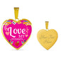 Love My Students Teacher Appreciation Gift Necklace Stainless Steel or 18k Gold Heart Pendant 18-22"-Express Your Love Gifts