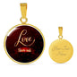 Love Never Ends Circle Necklace Stainless Steel or 18k Gold 18-22"-Express Your Love Gifts