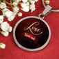 Love Never Ends Circle Necklace Stainless Steel or 18k Gold 18-22"-Express Your Love Gifts
