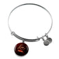 Love Never Ends Circle Pendant Bangle Stainless Steel or 18k Gold 18-22"-Express Your Love Gifts