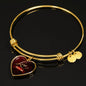 Love Never Ends Heart Bangle Stainless Steel or 18k Gold 18-22"-Express Your Love Gifts