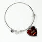 Love Never Ends Heart Bangle Stainless Steel or 18k Gold 18-22"-Express Your Love Gifts