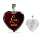 Love Never Ends Necklace Stainless Steel or 18k Gold Heart Pendant 18-22"-Express Your Love Gifts