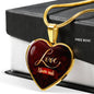 Love Never Ends Necklace Stainless Steel or 18k Gold Heart Pendant 18-22"-Express Your Love Gifts