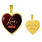 Love Never Ends Necklace Stainless Steel or 18k Gold Heart Pendant 18-22"-Express Your Love Gifts