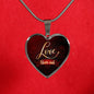 Love Never Ends Necklace Stainless Steel or 18k Gold Heart Pendant 18-22"-Express Your Love Gifts