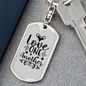 Love One Another Christian Keychain Stainless Steel or 18k Gold Dog Tag Keyring-Express Your Love Gifts