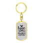 Love One Another Christian Keychain Stainless Steel or 18k Gold Dog Tag Keyring-Express Your Love Gifts