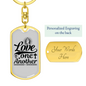 Love One Another Prayer Christian Keychain Stainless Steel or 18k Gold Dog Tag Keyring-Express Your Love Gifts