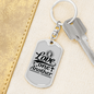 Love One Another Prayer Christian Keychain Stainless Steel or 18k Gold Dog Tag Keyring-Express Your Love Gifts