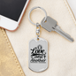 Love One Another Prayer Christian Keychain Stainless Steel or 18k Gold Dog Tag Keyring-Express Your Love Gifts