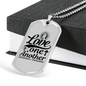 Love One Another Prayer Christian Necklace Stainless Steel or 18k Gold Dog Tag 24" Chain-Express Your Love Gifts