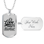 Love One Another Prayer Christian Necklace Stainless Steel or 18k Gold Dog Tag 24" Chain-Express Your Love Gifts