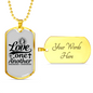 Love One Another Prayer Christian Necklace Stainless Steel or 18k Gold Dog Tag 24" Chain-Express Your Love Gifts