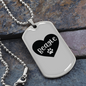 Love Paws Beagle Necklace Stainless Steel or 18k Gold Dog Tag 24" Chain-Express Your Love Gifts
