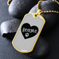 Love Paws Beagle Necklace Stainless Steel or 18k Gold Dog Tag 24" Chain-Express Your Love Gifts