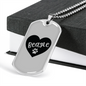 Love Paws Beagle Necklace Stainless Steel or 18k Gold Dog Tag 24" Chain-Express Your Love Gifts