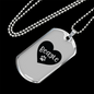 Love Paws Beagle Necklace Stainless Steel or 18k Gold Dog Tag 24" Chain-Express Your Love Gifts