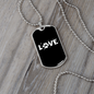 Love Paws Necklace Stainless Steel or 18k Gold Dog Tag 24" Chain-Express Your Love Gifts