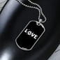 Love Paws Necklace Stainless Steel or 18k Gold Dog Tag 24" Chain-Express Your Love Gifts