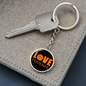Love Phoenix Basketball Circle Keychain Stainless Steel or 18k Gold Pendant-Express Your Love Gifts