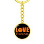 Love Phoenix Basketball Circle Keychain Stainless Steel or 18k Gold Pendant-Express Your Love Gifts