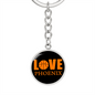 Love Phoenix Basketball Circle Keychain Stainless Steel or 18k Gold Pendant-Express Your Love Gifts