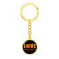 Love Phoenix Basketball Circle Keychain Stainless Steel or 18k Gold Pendant-Express Your Love Gifts