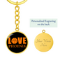 Love Phoenix Basketball Circle Keychain Stainless Steel or 18k Gold Pendant-Express Your Love Gifts