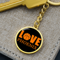 Love Phoenix Basketball Circle Keychain Stainless Steel or 18k Gold Pendant-Express Your Love Gifts
