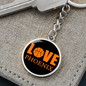 Love Phoenix Basketball Circle Keychain Stainless Steel or 18k Gold Pendant-Express Your Love Gifts