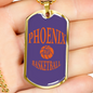 Love Phoenix Basketball Dog Tag Stainless Steel or 18k Gold 24" Chain-Express Your Love Gifts