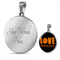 Love Phoenix Basketball Necklace Circle Pendant Stainless Steel or 18k Gold 18-22-Express Your Love Gifts