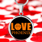 Love Phoenix Basketball Necklace Circle Pendant Stainless Steel or 18k Gold 18-22-Express Your Love Gifts