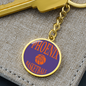 Love Phoenix Basketball Purple Circle Keychain Stainless Steel or 18k Gold Pendant-Express Your Love Gifts