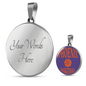Love Phoenix Basketball Purple Necklace Circle Pendant Stainless Steel or 18k Gold 18-22-Express Your Love Gifts