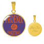 Love Phoenix Basketball Purple Necklace Circle Pendant Stainless Steel or 18k Gold 18-22-Express Your Love Gifts