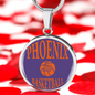 Love Phoenix Basketball Purple Necklace Circle Pendant Stainless Steel or 18k Gold 18-22-Express Your Love Gifts