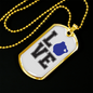 Love Police Necklace Stainless Steel or 18k Gold Dog Tag 24"-Express Your Love Gifts