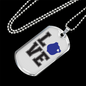 Love Police Necklace Stainless Steel or 18k Gold Dog Tag 24"-Express Your Love Gifts