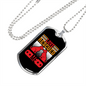 Love Rescued Me Necklace Stainless Steel or 18k Gold Dog Tag 24" Chain-Express Your Love Gifts