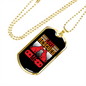 Love Rescued Me Necklace Stainless Steel or 18k Gold Dog Tag 24" Chain-Express Your Love Gifts