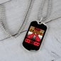 Love Rescued Me Necklace Stainless Steel or 18k Gold Dog Tag 24" Chain-Express Your Love Gifts