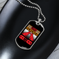 Love Rescued Me Necklace Stainless Steel or 18k Gold Dog Tag 24" Chain-Express Your Love Gifts