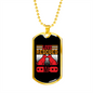 Love Rescued Me Necklace Stainless Steel or 18k Gold Dog Tag 24" Chain-Express Your Love Gifts