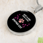 Love Sphynx Cat Circle Necklace Stainless Steel or 18k Gold 18-22"-Express Your Love Gifts