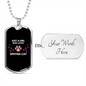 Love Sphynx Cat Necklace Stainless Steel or 18k Gold Dog Tag 24" Chain-Express Your Love Gifts